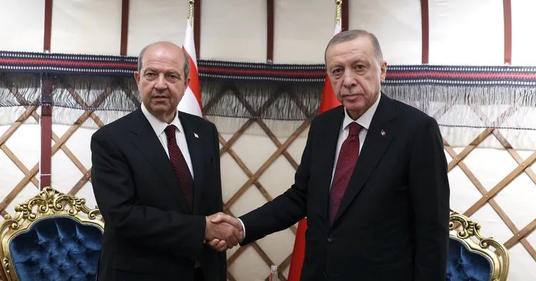 Başkan Erdoğan, KKTC Cumhurbaşkanı Ersin Tatar ile görüştü