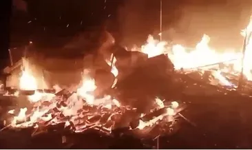 Kırklar Dağı Mescidi çıkan yangında kül oldu #bayburt