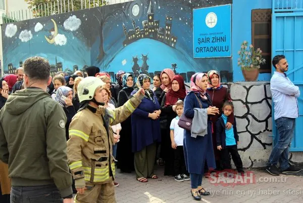 İstanbul'da bir ortaokulda yangın paniği!