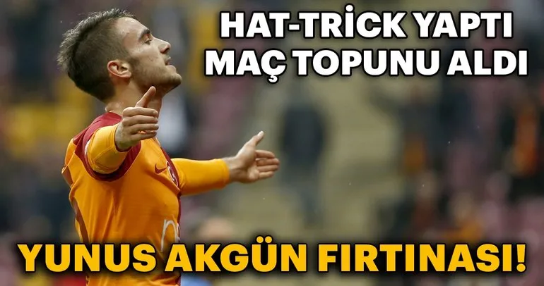 Galatasaray Storm Yunus Akgun! He made a hat-trick, he got the ball.
