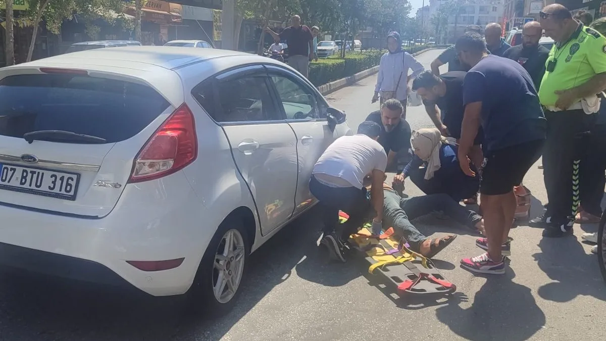 10 metrede iki kez kaza yaptı!