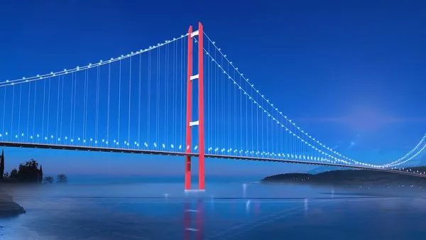 1915 Çanakkale Köprüsü inşaatı havadan görüntülendi!