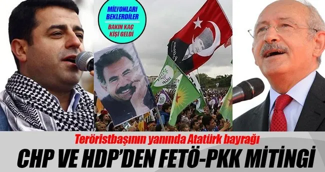 CHP ve HDP’nin FETÖ-PKK mitingine kimse gitmedi!