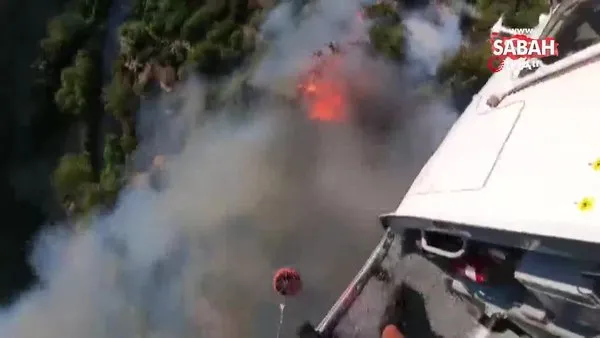 Kazdağları'ndaki yangın böyle söndürüldü! | Video