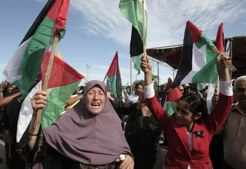 Filistinliler coşkuyla karşılandı