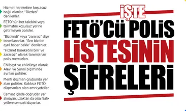 FETÖ’cü polis listelerinin şifreleri