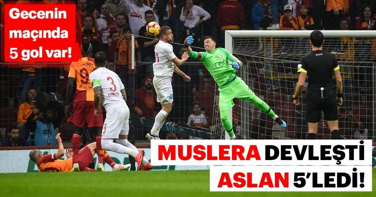 Galatasaray sahasında Antalyaspor’u 5-0 mağlup etti