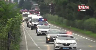 Yangın bölgesinden ülkelerine dönen Azeri itfaiyecilere Sürmene’den de bıçak hediyesi | Video