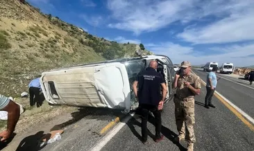 Elazığ’da köy minibüsü takla attı! 3’ü ağır 7 yaralı