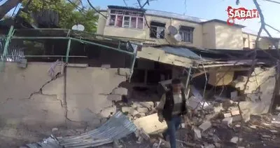 Ermenistan’ın vurduğu Terter kent merkezindeki yıkım görüntülendi | Video