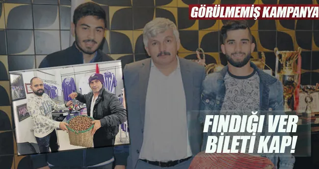 1 kilo fındığa maç bileti