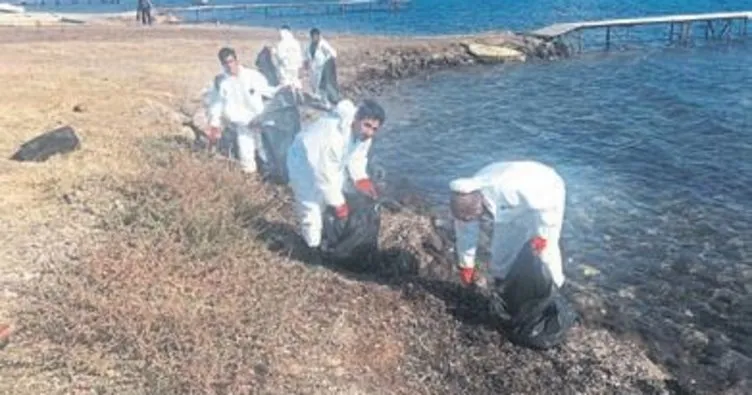 Foça’daki deniz kirliliği tamamen temizlendi