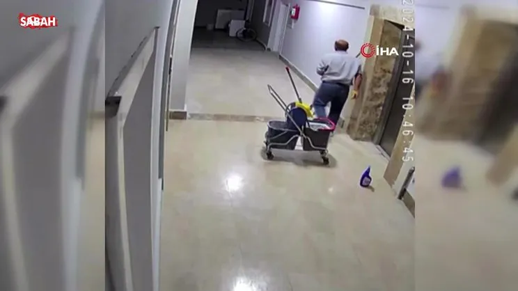 Depreme 10’uncu katta yakalanan temizlik işçisi böyle kaçtı | Video