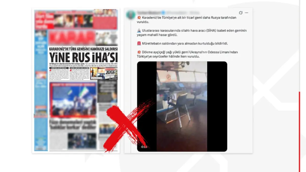 DMM, Karadeniz’de Türkiye’ye ait gemi vuruldu” iddiasını yalanladı DMM, Karadeniz’de Türkiye’ye ait gemi vuruldu” iddiasını yalanladı