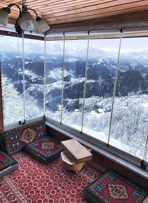 Eşsiz doğal güzellikleri ile Trabzon’da kış