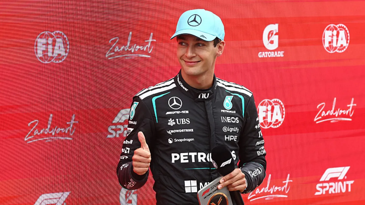 Formula 1 Hollanda GP'sinde sprint yarışını kazanan George Russell!