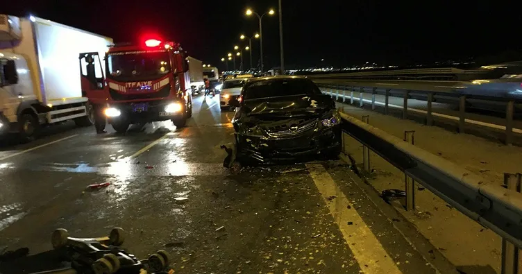 TEM’de zincirleme kaza: 1’i bebek 5 yaralı