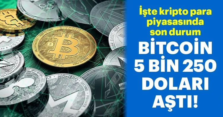 Bitcoin 5 bin 250 doları aştı! İşte kripto para piyasasında son durum!