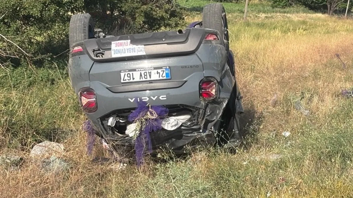 Erzincan’da kaza! 1 ölü 4 yaralı