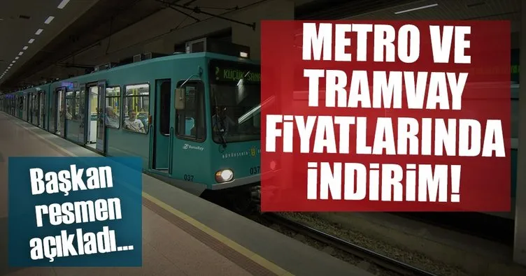 Bursa’da metro ve tramvay fiyatlarında indirim hamlesi!