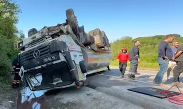 Su tankeri takla attı! Sürücü hayatını kaybetti
