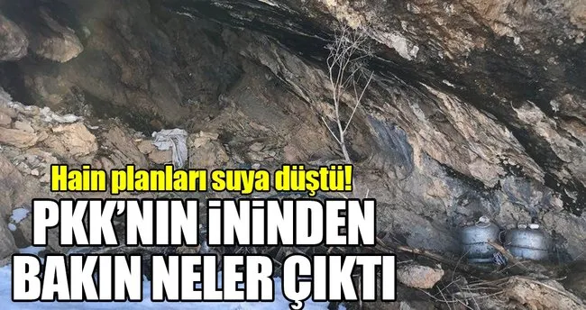 Hakkari’de PKK’nın patlayıcı yapımında kullandığı malzemeler ele geçirildi!