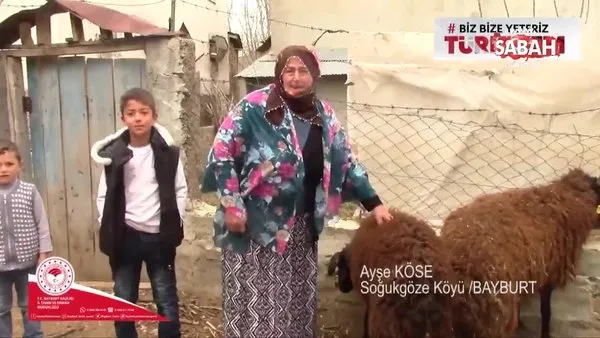 Çiftçi Ayşe Köse, 2 koçunu Biz Bize Yeteriz Türkiyem kampanyasına bağışladı | Video