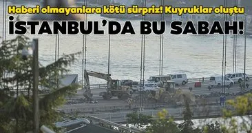 Bu sabah Fatih Sultan Mehmet Köprüsü'nü kullananlar şaşkınlık yaşadı