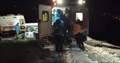 Bingöl’de 75 yaşındaki hasta karlı yollar aşilarak hastaneye yetiştirildi
