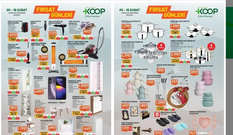 BÜYÜK İNDİRİMLER: Tarım Kredi aktüel katalog 3-19 Şubat: Cep telefonu, ısıtıcı, dolap, ayakkabılık, makyaj masası, ekmeklik, kitaplık...