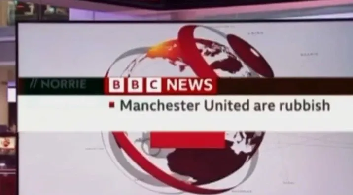 BBC ekranında skandal yazı! Bir anda ekranda belirdi, Manchester United taraftarları ayağa kalktı
