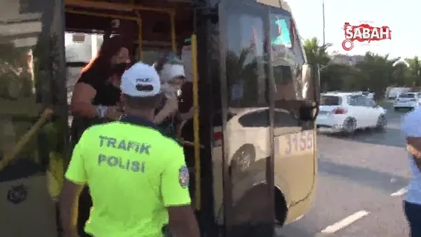 Bakırköy’de fazla yolcu alan minibüs şoförü gazetecileri tehdit etti | Video