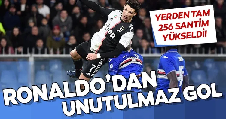 Cristiano Ronaldo, Sampdoria - Juventus maçına damga vurdu! Hafızalardan çıkmayacak gol!