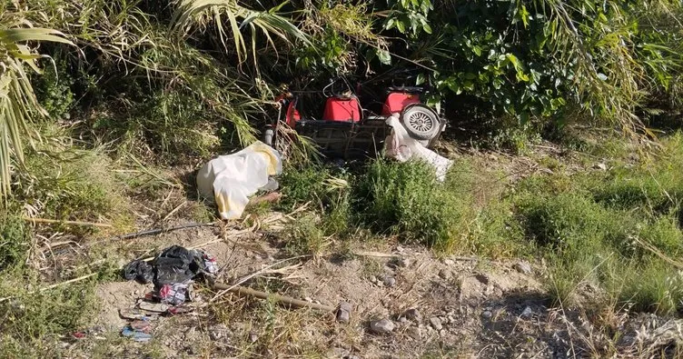 Alanya’da dere yatağına devrilen motosikletin sürücüsü öldü