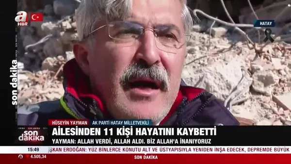 AK Parti Milletvekili'nin büyük acısı: Depremde 11 akrabasını kaybeden Hüseyin Yayman gözyaşlarına boğuldu... | Video