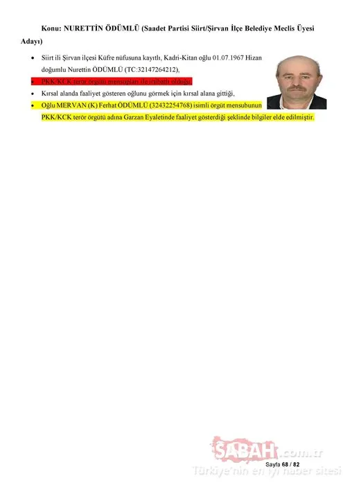 İşte Saadet Partisi'nin listelerindeki PKK'lı adaylar!