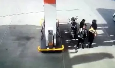 Çalıntı motosiklete yakıt alırken polise yakalandılar #istanbul