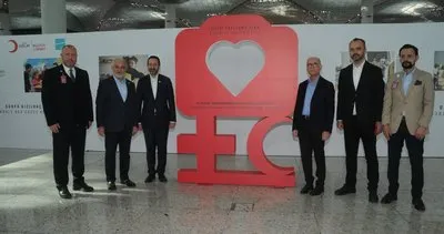 Kızılay ve Kızılhaç’ın ’İyilikte Buluşmak’ sergisi İstanbul Havalimanı’nda