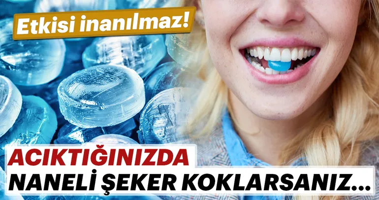 Acıktığınızda naneli şeker koklarsanız...