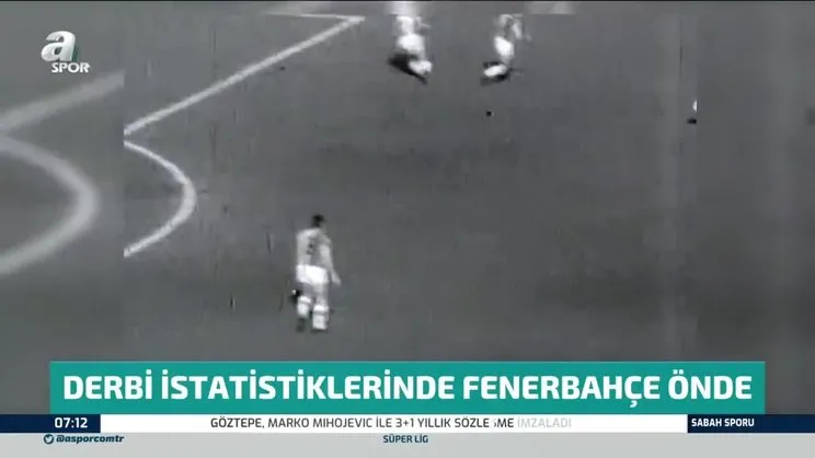 Derbi istatistiklerinde Fenerbahçe önde