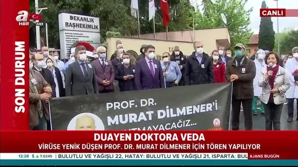 Corona virüsü hastalığından vefat eden Prof. Dr. Murat Dilmener'e veda merasimi | Video