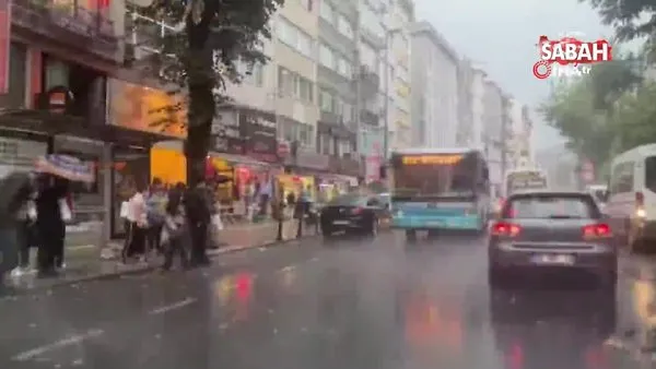 Son dakika! İstanbul’da sağanak yağış başladı | Video