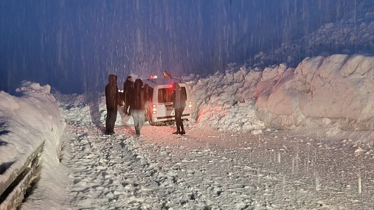 Hakkari-Van yolunda iki çığ düştü: 5 araç kurtarıldı Hakkari-Van yolunda iki çığ düştü: 5 araç kurtarıldı