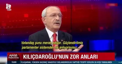 Kemal Kılıçdaroğlu’nun canlı yayındaki zor anları Doğrusunu isterseniz gerekçelerine bakamadım