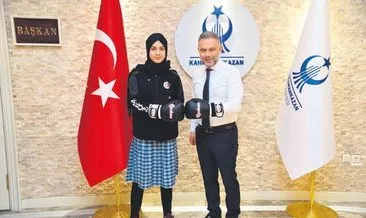 Türkiye ikincisi Gözel’den başkan Ertürk’e ziyaret