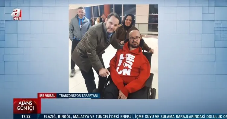 Son dakika: Berat Albayrak hayalini gerçekleştirmişti! Trabzonsporlu engelli genç: Harika duyguydu