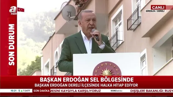 Son dakika | Cumhurbaşkanı Erdoğan Giresun'da müjdeyi verdi: Esnafa hibe edilecek | Video