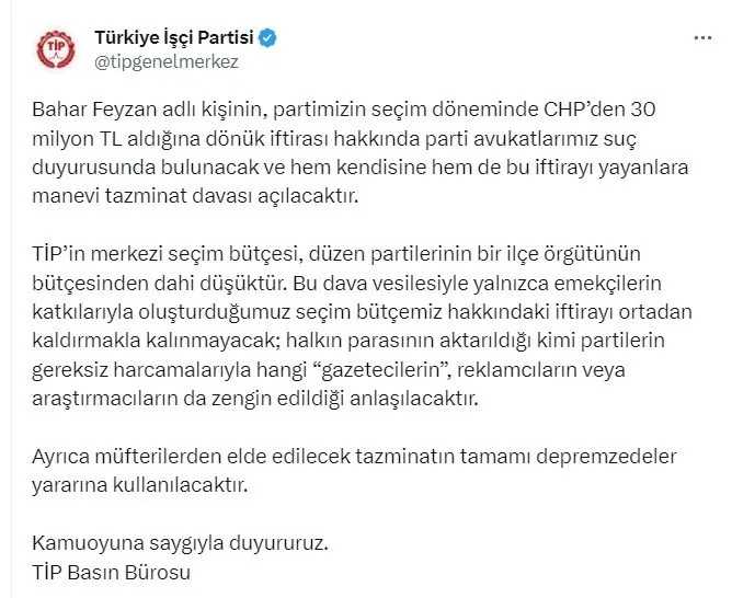 Kemal Kılıçdaroğlu TİP’i de fonlamış: CHP’li gazeteciden dikkat çeken 30 milyon TL iddiası!