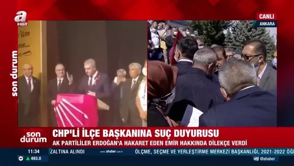 AK Partililerden Cumhurbaşkanı Erdoğan'a hakaret eden CHP'li İlçe Başkanı Emir hakkında suç duyurusu
