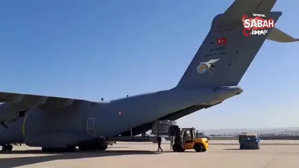 MSB’ye ait 2 yardım uçağı Mısır’a hareket etti | Video